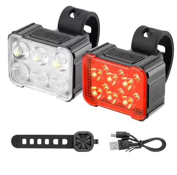 Rechargeable LED Bike Lights Set | Best Rated Front & Rear Bicycle Cycle Lights