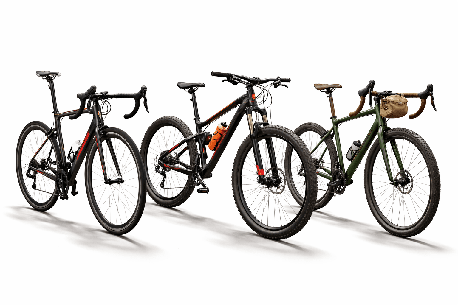 Road bike, mountain bike, and gravel bike available on Cranxs marketplace