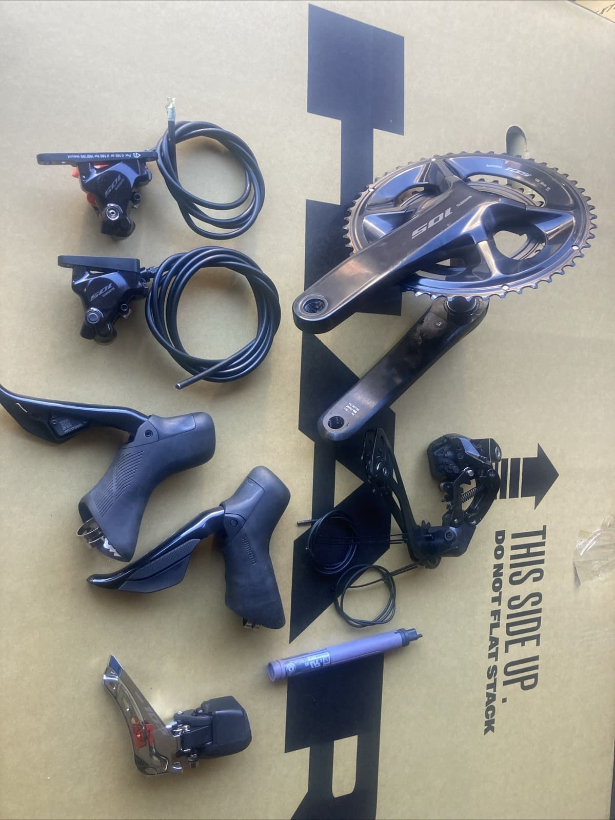 Shimano 105 Group Di2 R7170 Shifters 170 Crank Road Bike New 12 Speed