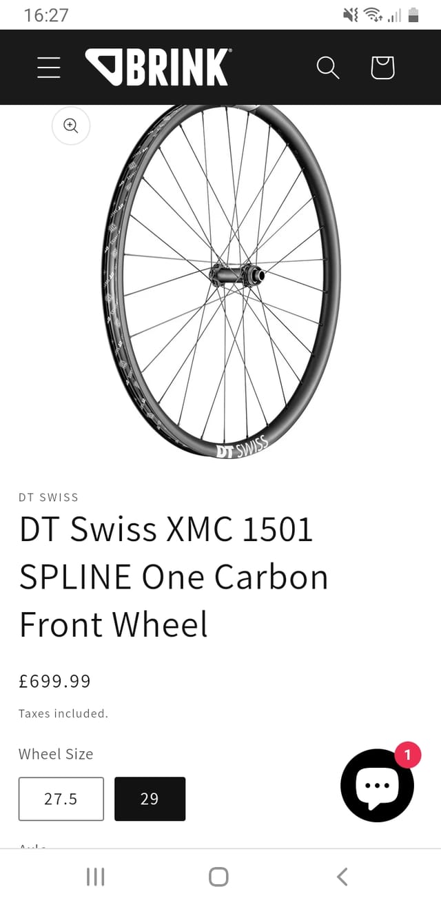 Dt swiss xmc carbon 1501 front wheel boost