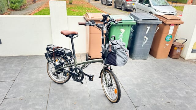 Electric Foldable Bike - Decathlon Btwin E—Fold 500 Green